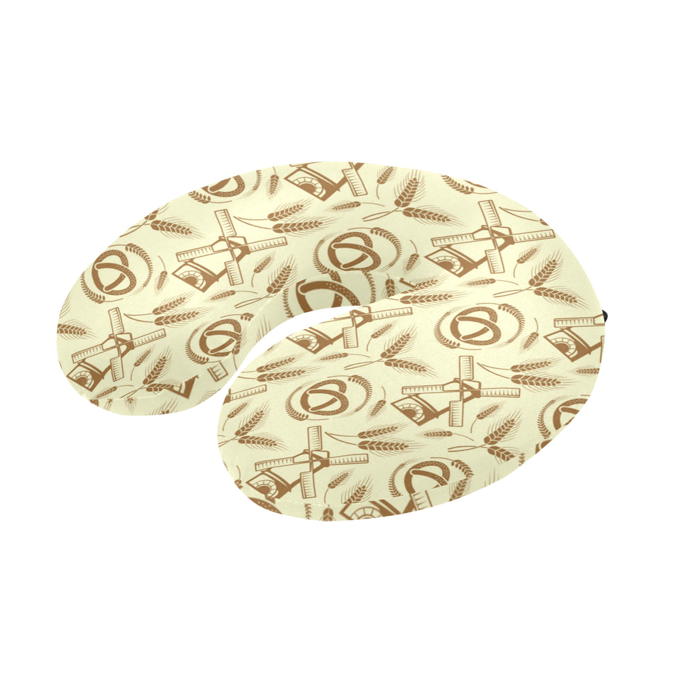 Windmill Wheat pattern U-Shaped Travel Neck Pillow