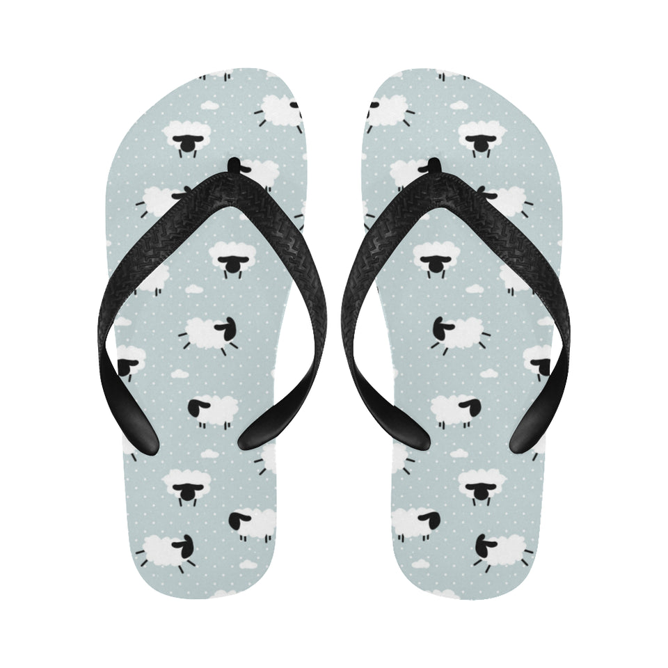 Sheep polka dot cloud pattern Unisex Flip Flops