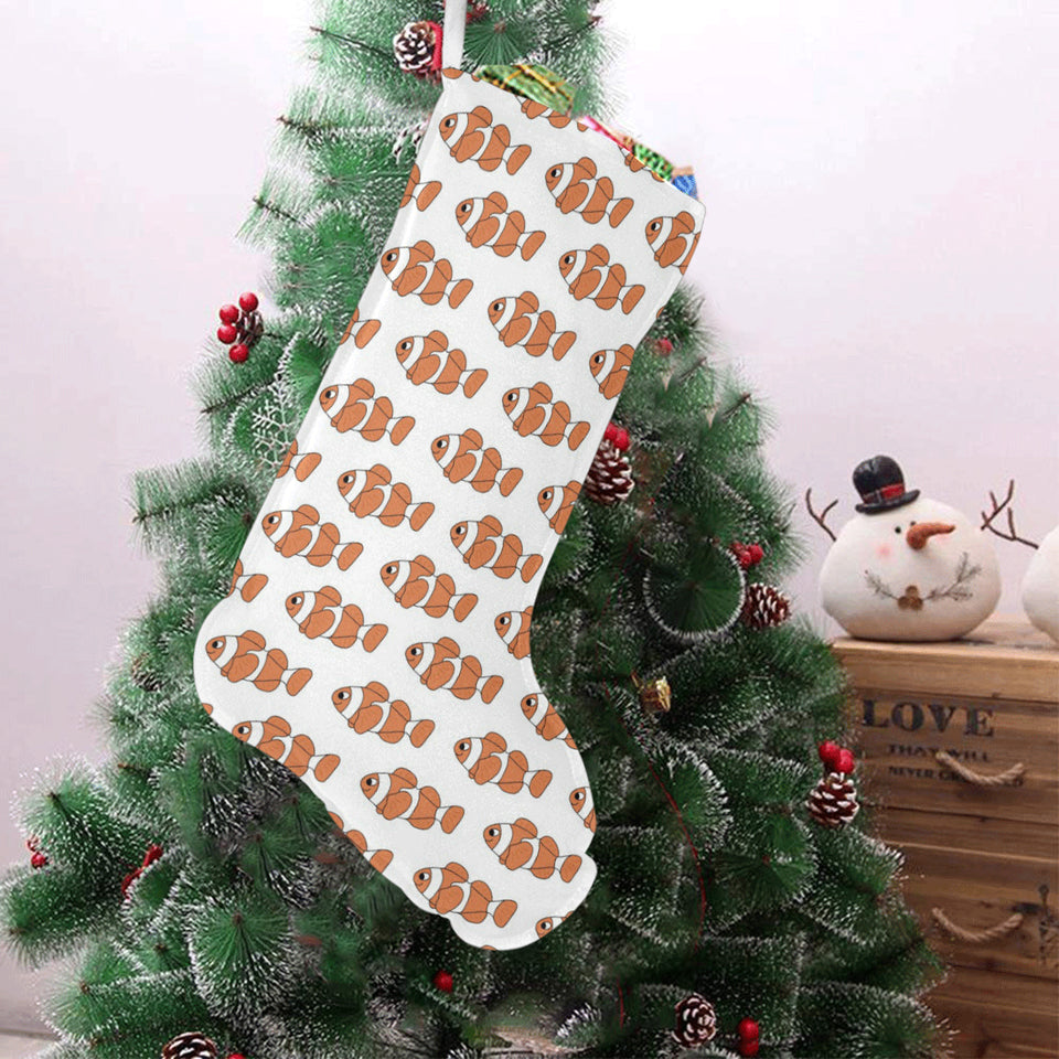 Clown Fish Pattern Print Design 05 Christmas Stocking