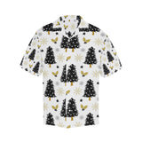 Christmas tree holly snow star pattern Men's All Over Print Hawaiian Shirt