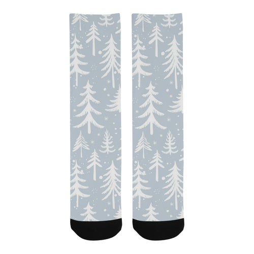 Christmas tree winter forest pattern Crew Socks