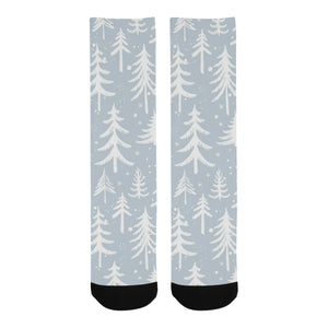 Christmas tree winter forest pattern Crew Socks