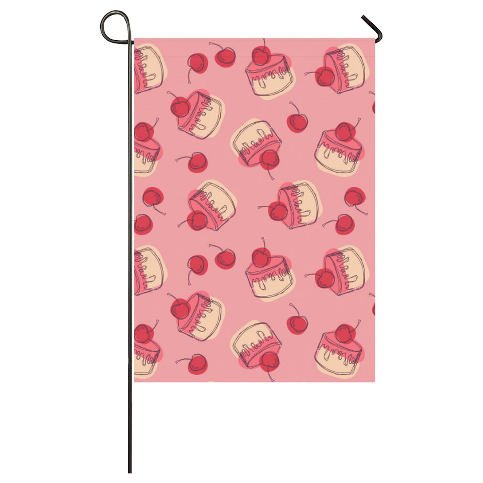 Cake cherry pattern House Flag Garden Flag