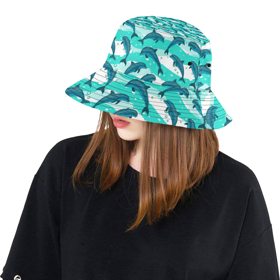 Dolphin sea pattern Unisex Bucket Hat