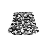 Black white camouflage pattern Unisex Bucket Hat