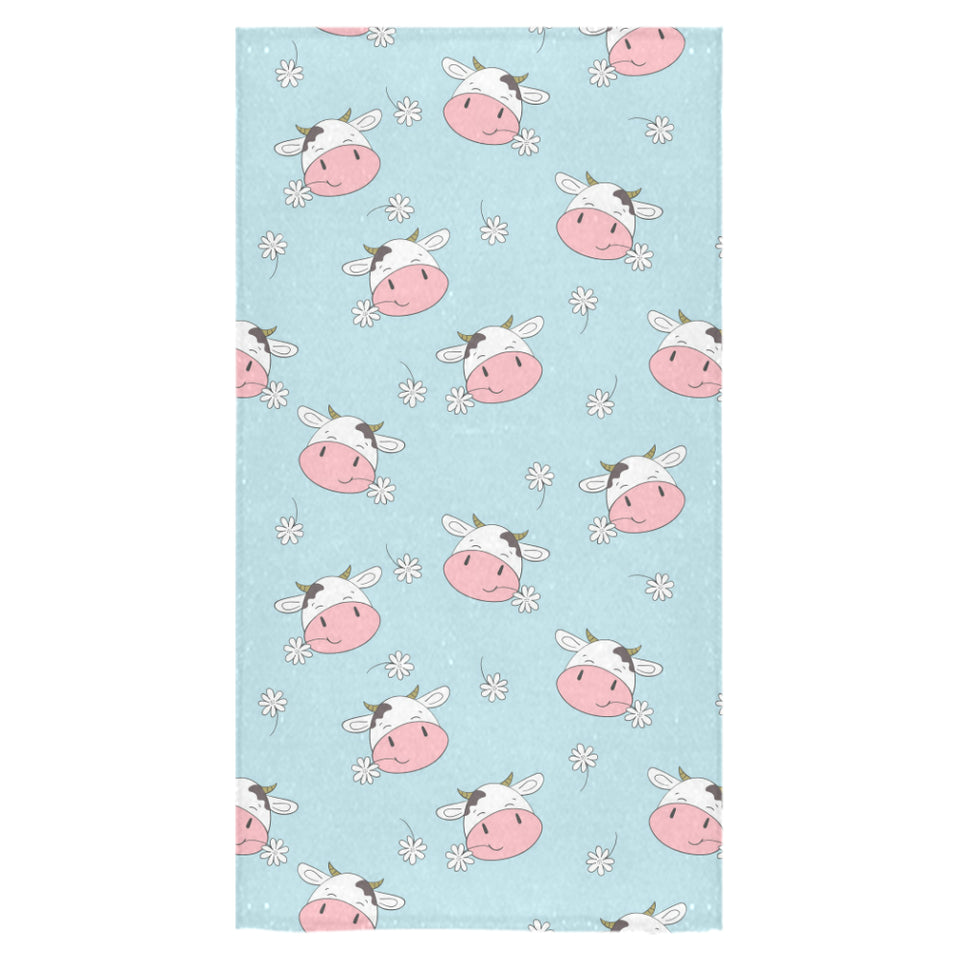 Cute cow flower pattern Bath Towel