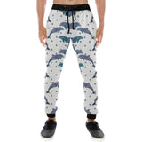 Dolphins pattern dotted background Unisex Casual Sweatpants