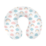 Cute rainbow clound pattern U-Shaped Travel Neck Pillow