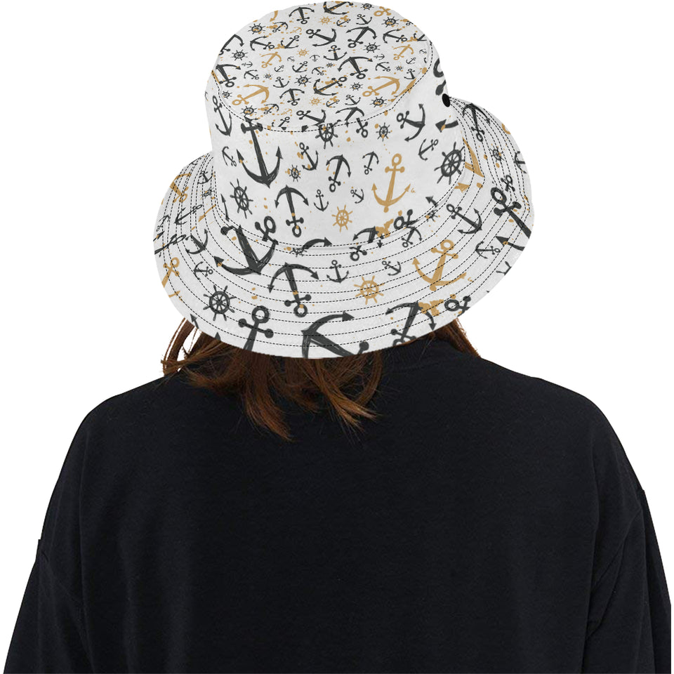 Anchors Rudders pattern Unisex Bucket Hat