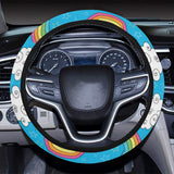 Rainbows Sky Clouds Pattern Car Steering Wheel Cover