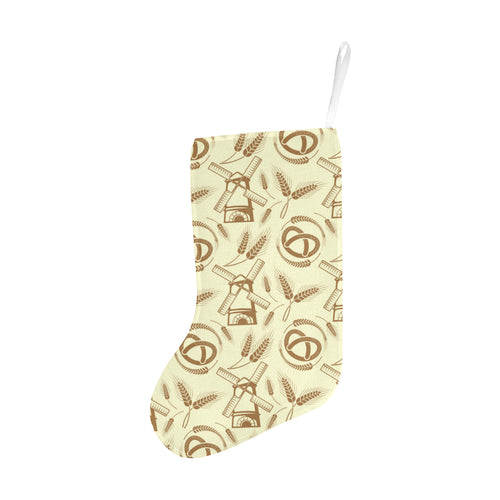 Windmill Wheat pattern Christmas Stocking