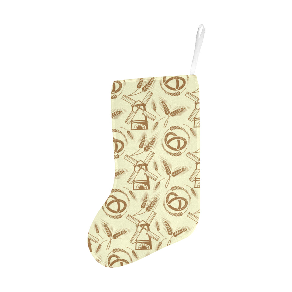 Windmill Wheat pattern Christmas Stocking