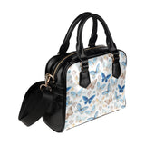 blue butterfly pattern Shoulder Handbag