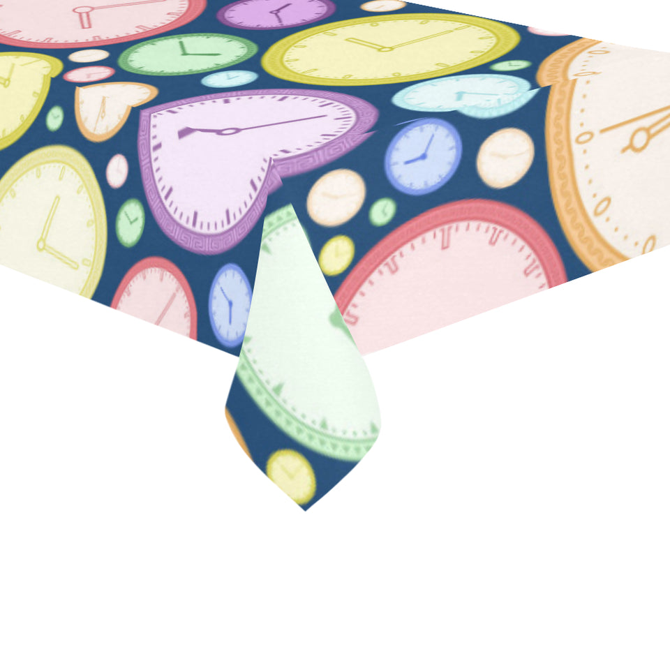 Colorful clock background Tablecloth