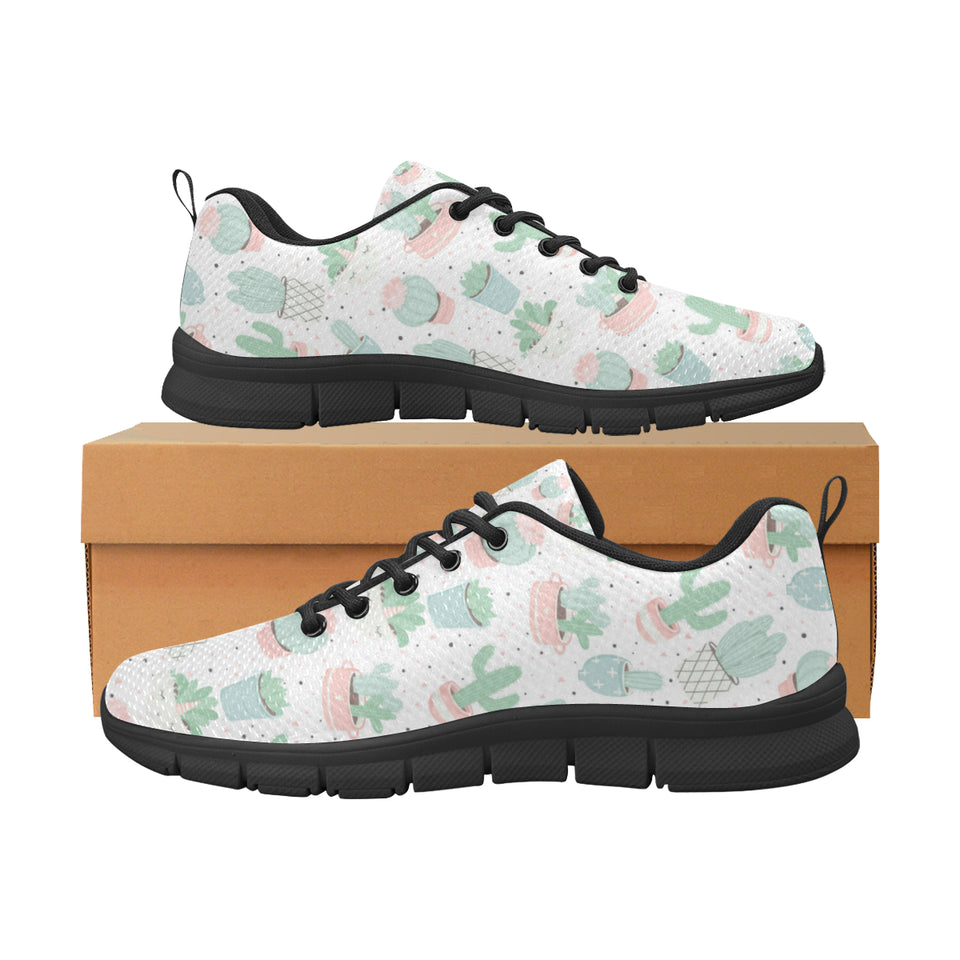 Pastel color cactus pattern Men's Sneaker Shoes