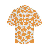 Orange Maple Leaf pattern Men's All Over Print Hawaiian Shirt