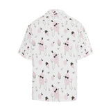 Poodle dog rose cake pattern Men's All Over Print Hawaiian Shirt