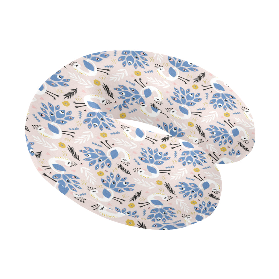 Cute peacock pattern U-Shaped Travel Neck Pillow