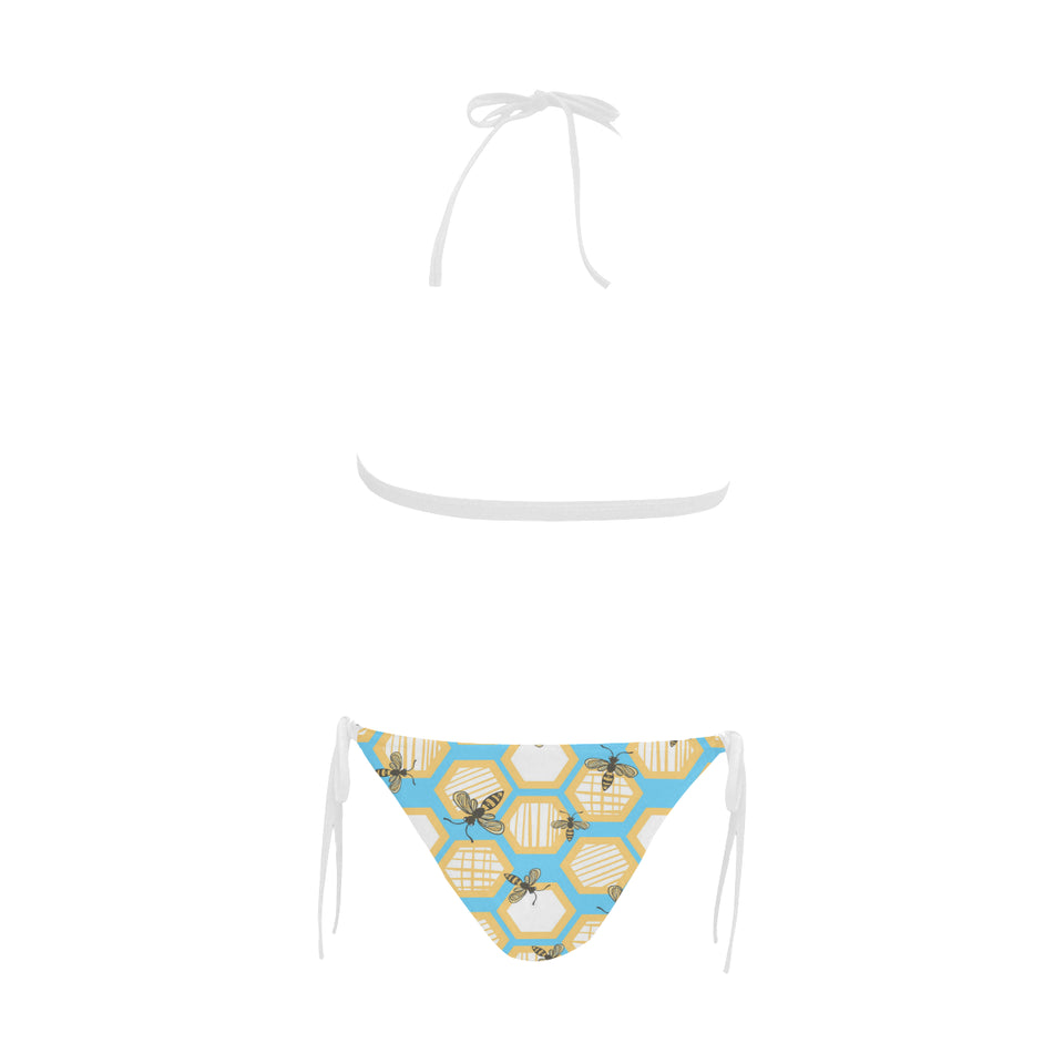 Bee honeycomb pattern Sexy Bikinis Two-Piece Swimsuits