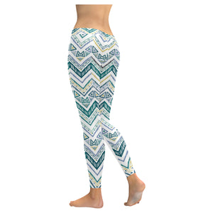 zigzag chevron paint design pattern Women's Legging Fulfilled In US