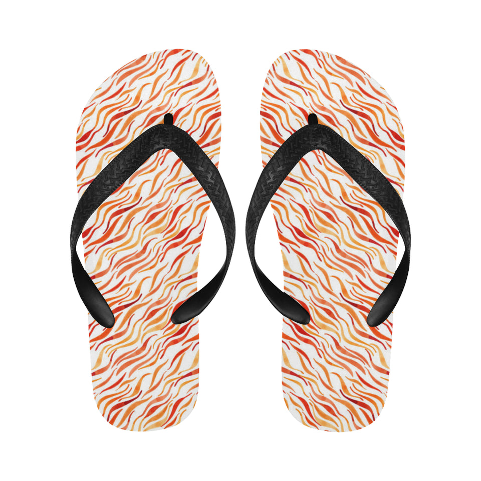 Fire flame watercolor pattern Unisex Flip Flops