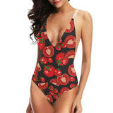 Tomato black background Women's One-Piece Swimsuit