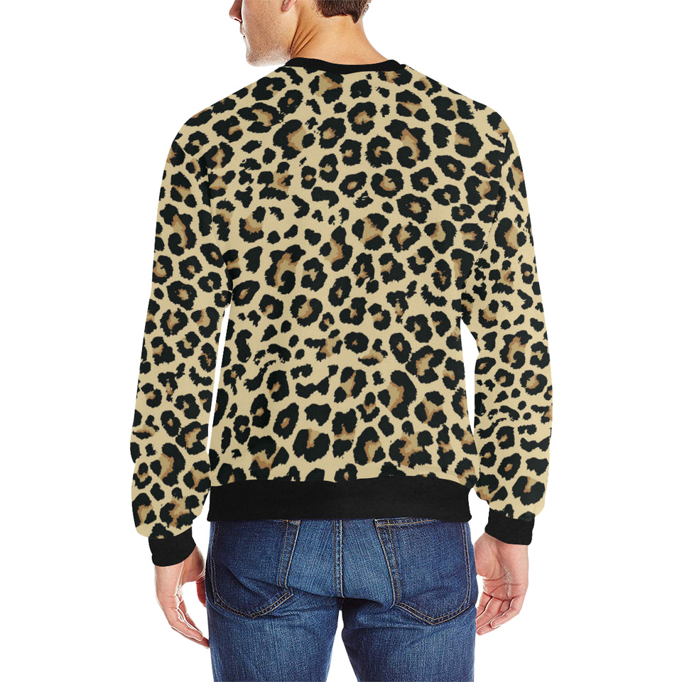 Leopard print design pattern Men's Crew Neck Sweatshirt