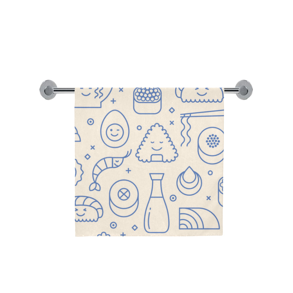 Cute sushi icon pattern Bath Towel