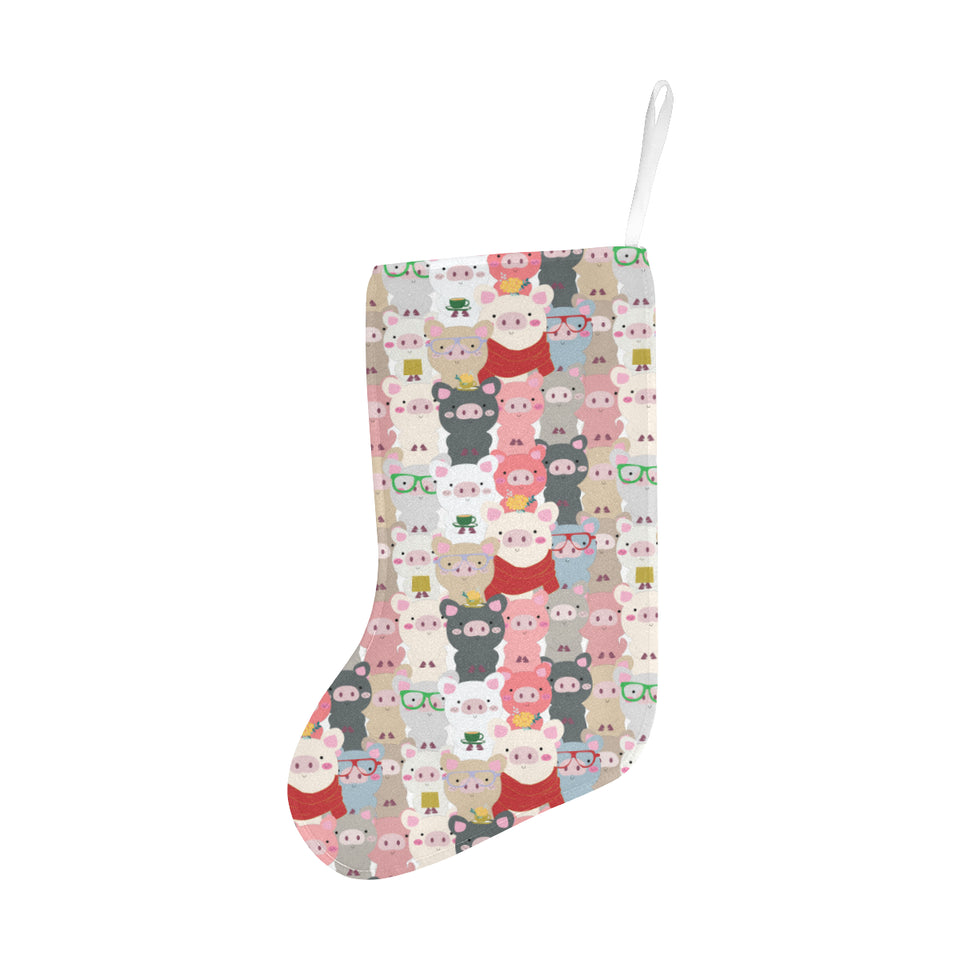 Pig Pattern Print Design 02 Christmas Stocking