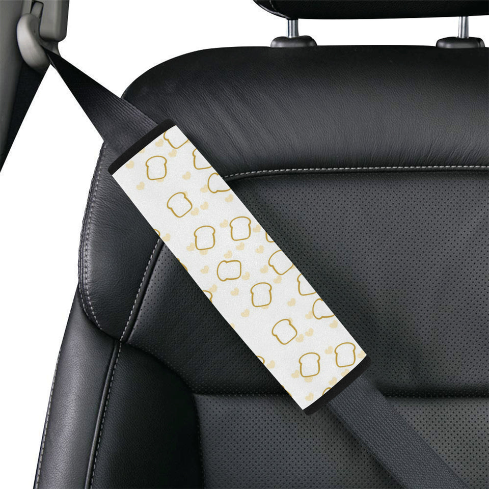 Bread Toast Pattern Print Design 01 Car Seat Belt Cover