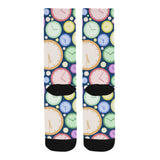 Colorful clock background Crew Socks