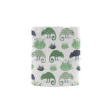 Chameleon lizard succulent plant pattern Morphing Mug Heat Changing Mug