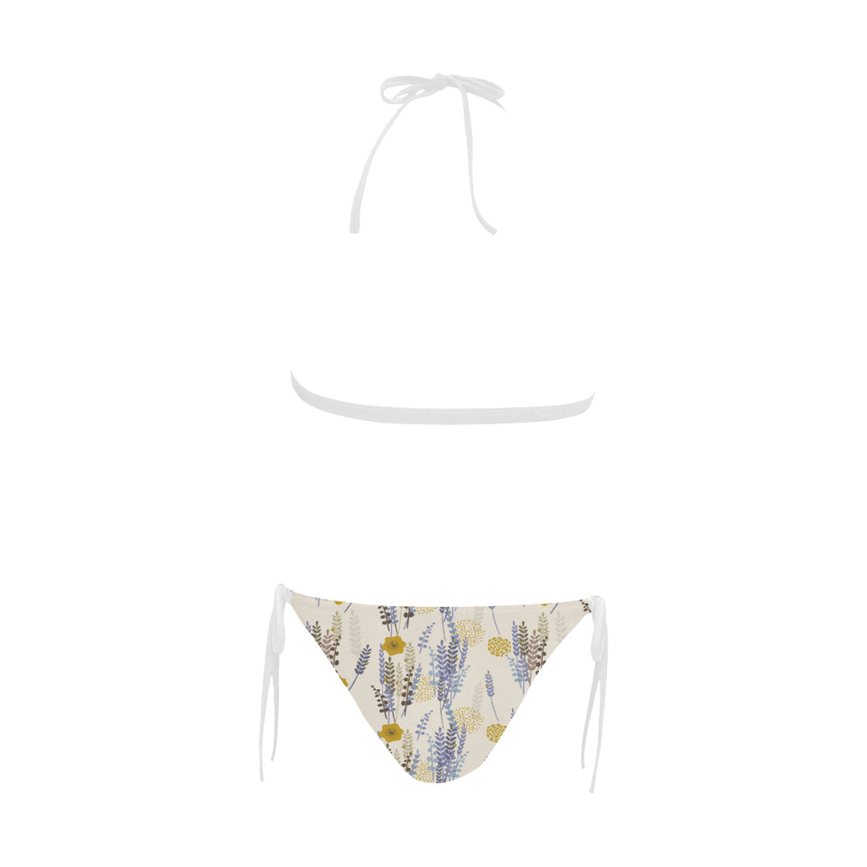 Lavender modern pattern blackground Sexy Bikinis Two-Piece Swimsuits