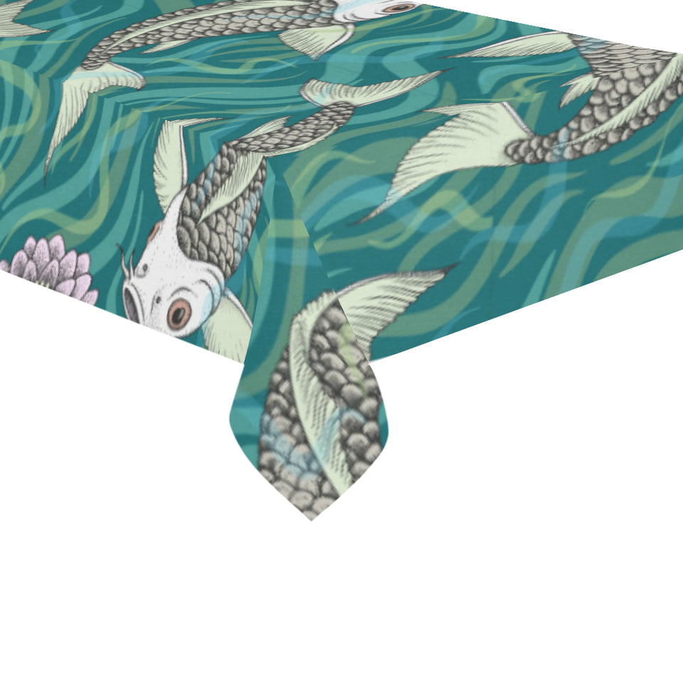 Koi Fish Carp Fish lotus pattern Tablecloth