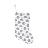 Hedgehog Pattern Print Design 04 Christmas Stocking