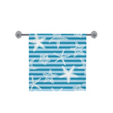 Starfish blue blackground Bath Towel