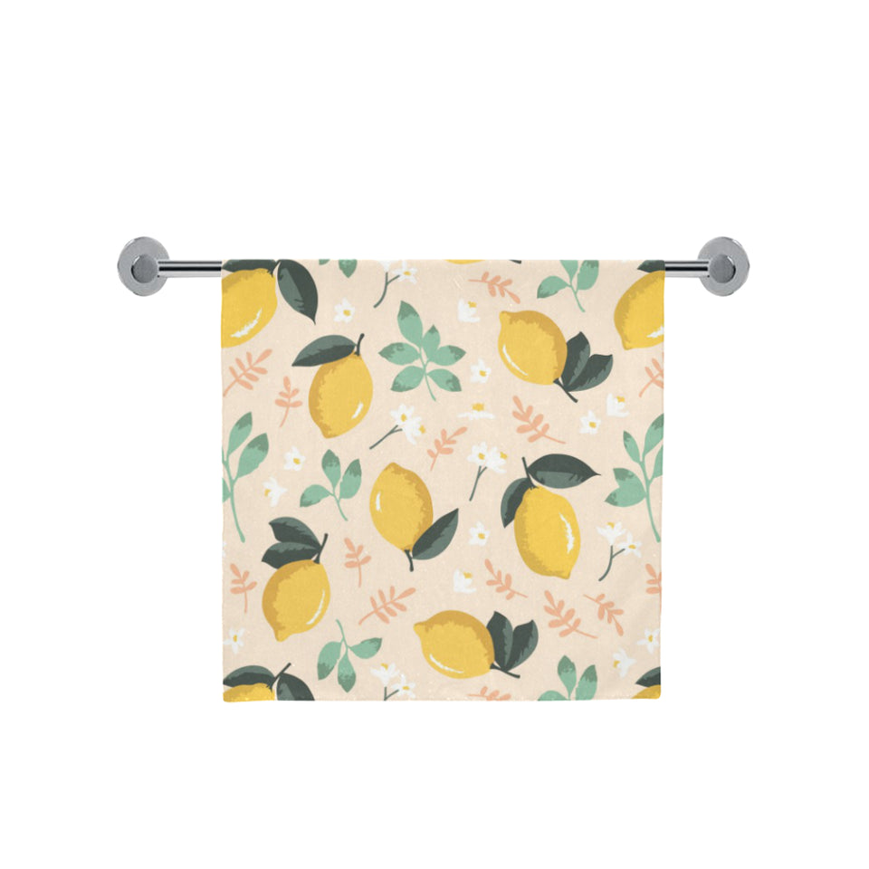 lemon flower leave pattern Bath Towel