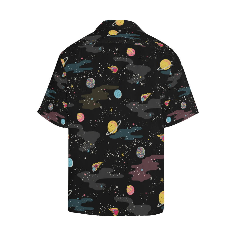 space pattern Men's All Over Print Hawaiian Shirt
