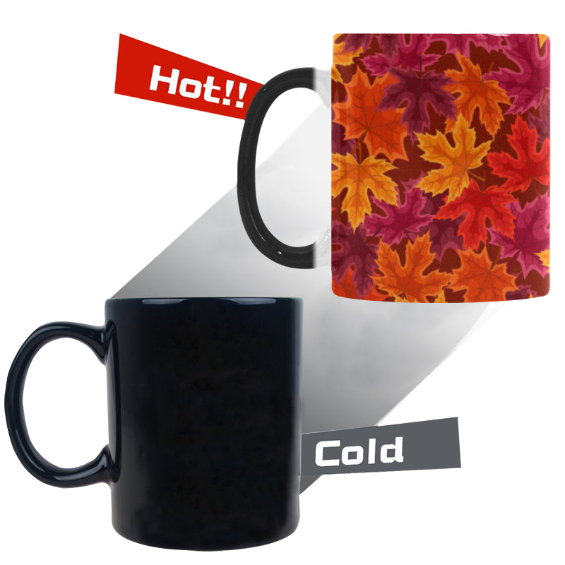 Autumn maple leaf pattern Morphing Mug Heat Changing Mug