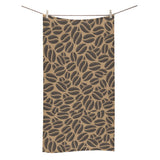 Coffee bean on brown background Bath Towel