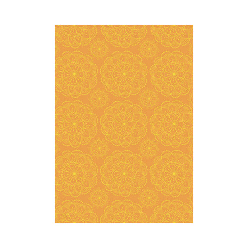 Orange traditional indian element pattern House Flag Garden Flag