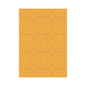 Orange traditional indian element pattern House Flag Garden Flag