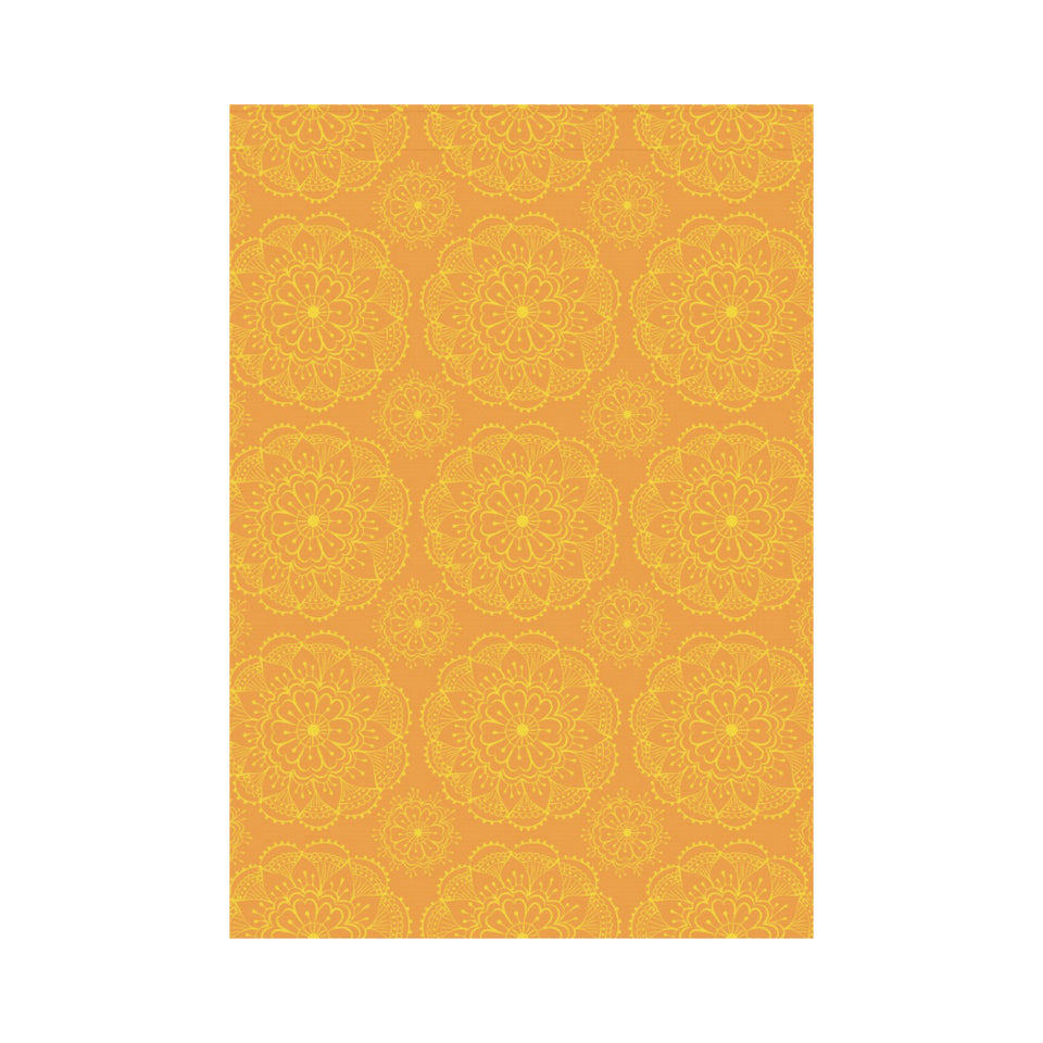 Orange traditional indian element pattern House Flag Garden Flag