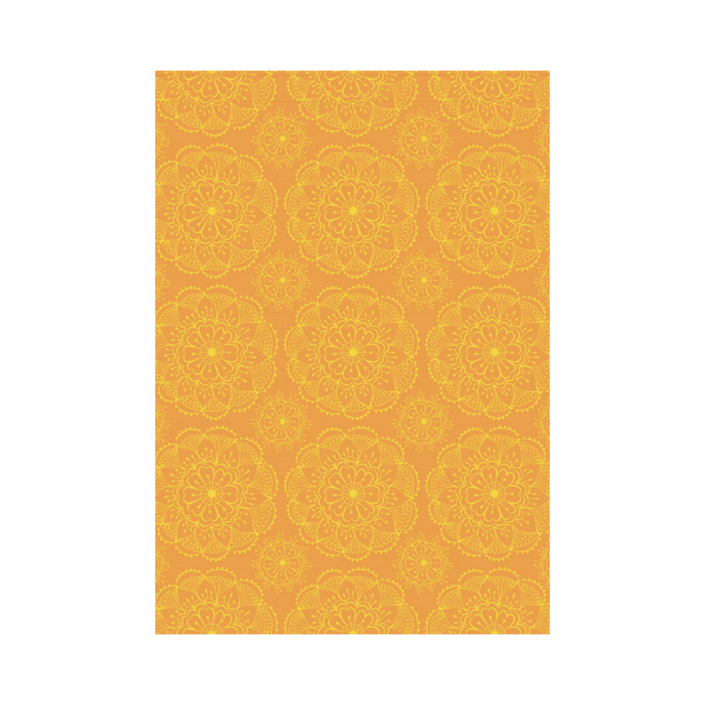 Orange traditional indian element pattern House Flag Garden Flag