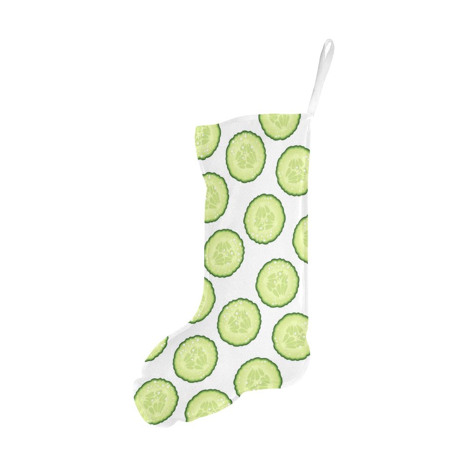 Cucumber slices pattern Christmas Stocking