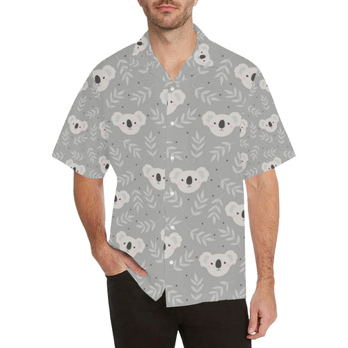 Cute koala leaves pattern Men's All Over Print Hawaiian Shirt