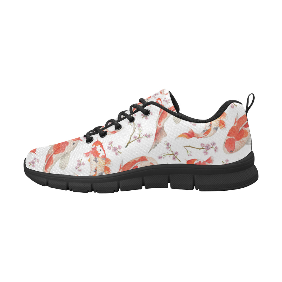 Watercolor Koi Fish Carp Fish pattern Men's Sneaker Shoes