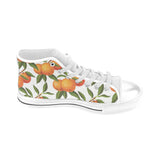 Oranges pattern background Men's High Top Canvas Shoes White