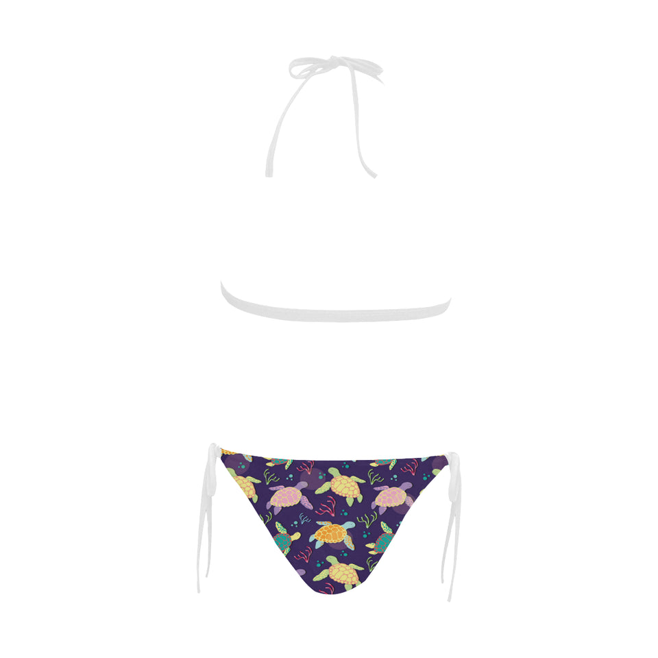Colorful sea turtle pattern Sexy Bikinis Two-Piece Swimsuits