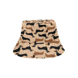 Dachshund floral background Unisex Bucket Hat